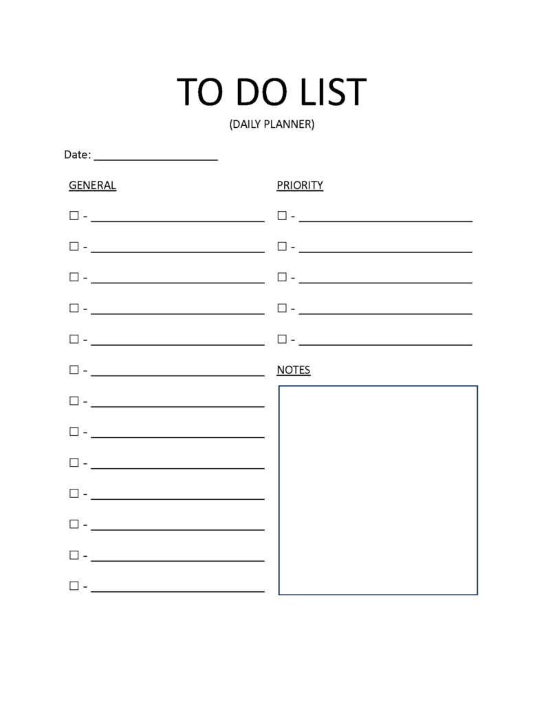 Free Daily To-Do List Templates (6) | PDF | Word