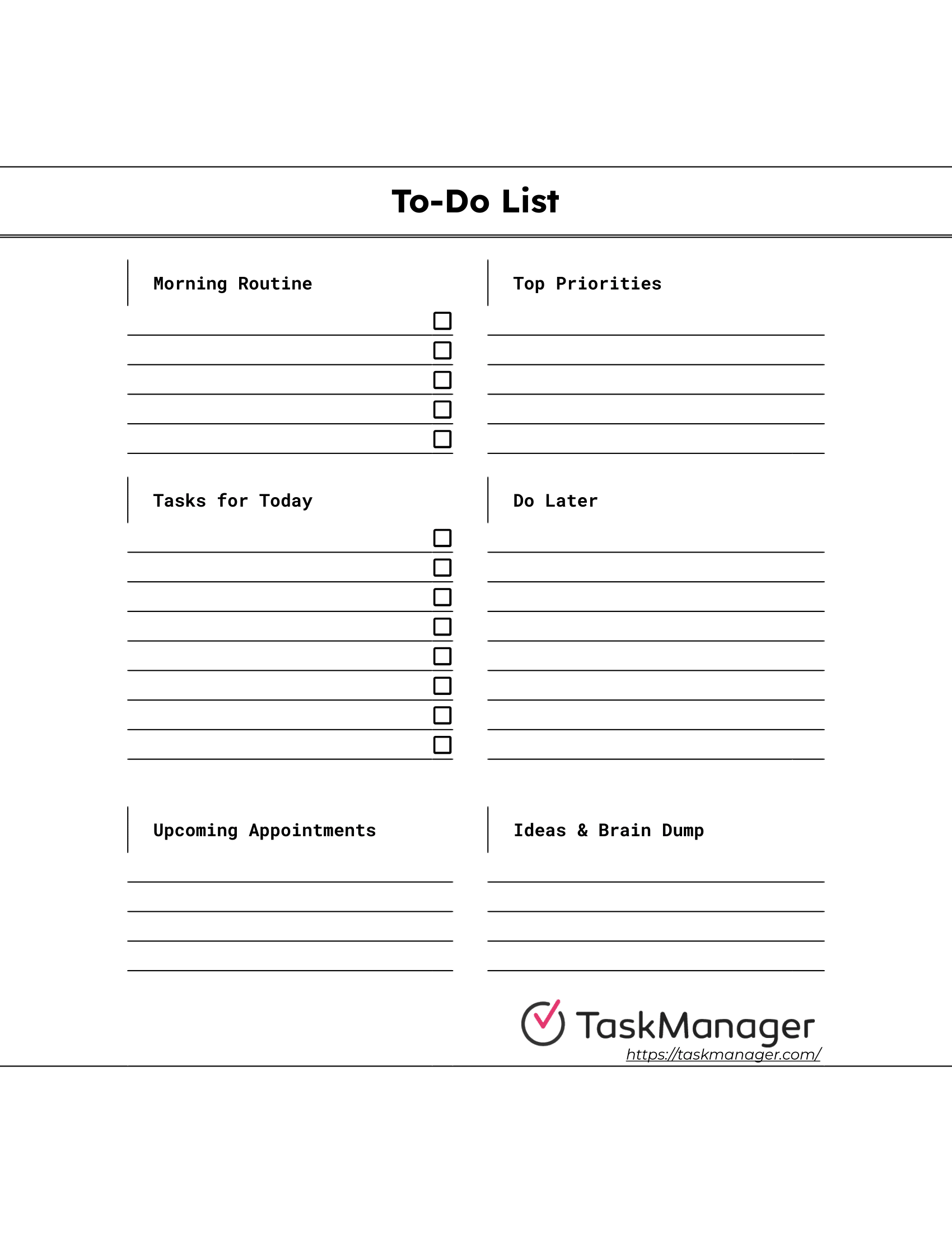 Free ADHD To-Do List Templates (4) | PDF | Word | Excel