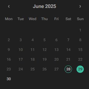 Selecting the due date