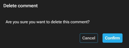Delete comment prompt