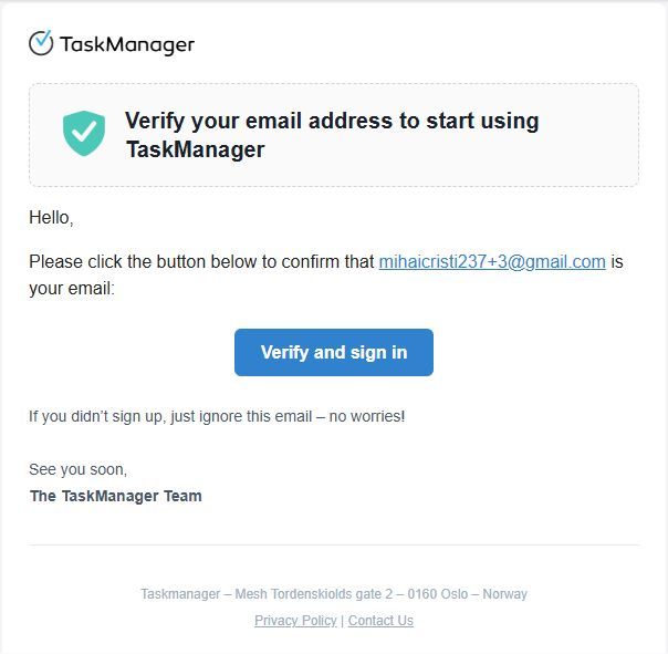 Verification Email