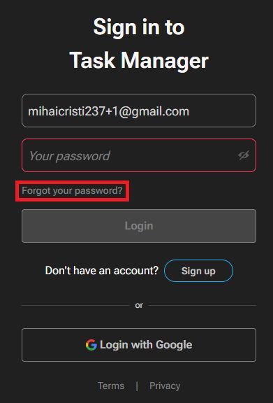 Change password