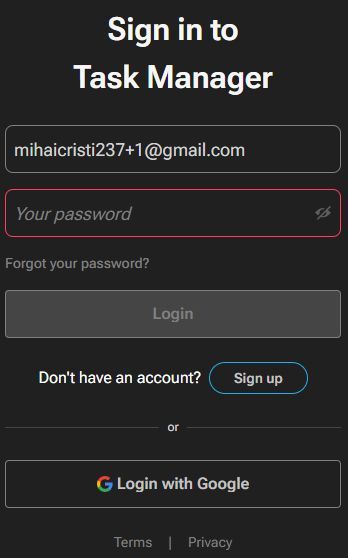 Forgotten password