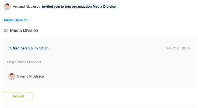 invitation email