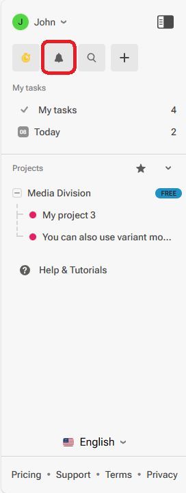 Accessing Notification Center