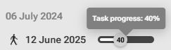 Progress slider